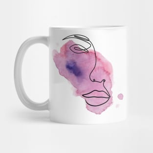 line art women face Mug